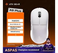 (A9 Plus White) ATK A9 souris de jeu Ultra sans fil Tri Mode 8K 53g léger A9/A9 S 9 Plus/A9 Pro souris de jeu e-sports PC cadeau personnalisé