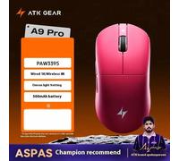 (A9 Pro Pink) ATK A9 souris de jeu Ultra sans fil Tri Mode 8K 53g léger A9/A9 S 9 Plus/A9 Pro souris de jeu e-sports PC cadeau personnalisé.