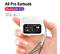 A9 Pro sans fil Bluetooth écouteur HiFi stéréo casque micro réduction du bruit Sport écouteurs pour Xiaomi Lenovo iPhone Samsung Huawei WHITE