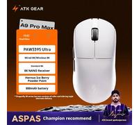 (A9 Pro white) ATK A9 souris de jeu Ultra sans fil Tri Mode 8K 53g léger A9/A9 S 9 Plus/A9 Pro souris de jeu e-sports PC cadeau personnalisé