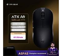 (A9 Ultimate Black) NEW ATK A9 Ultimate Wireless Mouse Master Edition PAW3950UItra 53gUltra Lightweight Ergonomic Game E-sports PC Custom Accessory