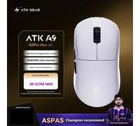 (A9 ULTRA White) NEW ATK A9 Ultimate Wireless Mouse Master Edition PAW3950UItra 53gUltra Lightweight Ergonomic Game E-sports PC Custom Accessory