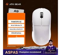 (A9 White) ATK A9 souris de jeu Ultra sans fil Tri Mode 8K 53g léger A9/A9 S 9 Plus/A9 Pro souris de jeu e-sports PC cadeau personnalisé