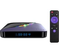A95X F3 Air II Android 11.0 Smart Player Amlogic S905W2 Chip 2,4G+5G Dual Band WiFi Bluetooth 5.0 avec affichage numérique et télécommande 4GB+64GB Prise UE