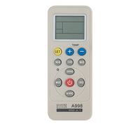 A998 Télécommande universelle de rechange pour presque tous les transporteurs de climatiseur Samsung/Kelon/Hyundai/Gree/Mitsubishi/Fujitsu/Hitachi/Funai/Daikin/Trane/Toshiba/Sanyo//Haier/LG/York/Midea