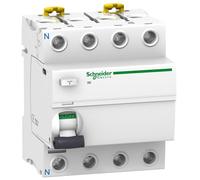 A9r21463 Interrupteur Différentiel 30ma 63a Tétrapolaire Type A - 4 Modules - Bornes à Vis - Schneider
