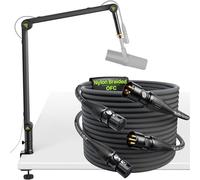 AA AUDIO ACCESSORY Bras de micro et Cables XLR 6m (2 pièces)