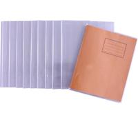 Aa Lot De 10 Protège-Livres Transparents À Enfiler 165 X 210 Mm En Pvc Facile À Nettoyer Et Robuste Pour Cahiers D'exercices Scolaires, Claire, Pk10