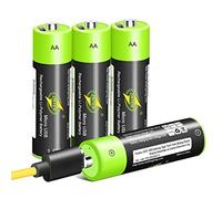 AA Piles 1,5 V/1250 mAh - 4 Paquet, HITRENDS 4 en 1 Batterie au Lithium Rechargeable USB, Charge Rapide 1,5 h, Pas Besoin de Chargeur de Piles Supplémentaires, 3000 Cycles de Recharge Recyclable