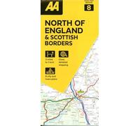 AA Road Map North of England & Scottish Borders