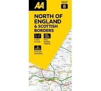 The AA – Carte routière – Nord de l'Angleterre et Scottish Borders