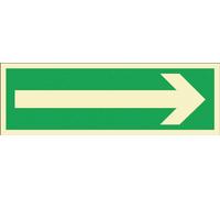 AA008 Panneau de direction de l'itinéraire d'évacuation 300x100