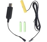 AAA à 4Aaa Batterie Eliminator USB Alimentation Remplacer 1-4 Pièces1.5V Piles AAA pour Horloge Jouets Lumières de Vacances Ventilateur LED,4.5V 3Aaa