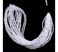 AAA + Clear Herkimer Diamond Quartz Pépites à facettes non coupées ~ 2mm-3mm Perles 16 pouces Strand ~ Rare Diamant Quartz Cristal Pierres Précieuses Perles Claires