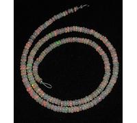 AAA Ethiopian Opal Smooth Rondelle Perles en vrac Pierre précieuse 3-6 mm 40,6 cm