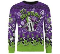 AAA MERCHANDISE Beetlejuice : pull de Noël, Violet, vert, blanc, noir, L