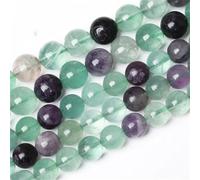 AAAAA Lot de 59 à 63 perles de quartz naturel topazes en cristal pour la fabrication de bijoux, colliers, bracelets, fluorite colorée, 6 mm