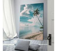 aaaaab Décoration murale sur toile avec vue sur l'océan, motif île, pour salon, maison, 50 x 75 cm