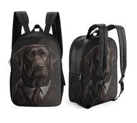 aaaaab Sac à dos d'école Labrador imprimé en 3D pour enfants, motif Double face, sacs à dos de 17 pouces pour enfants, sacs de livres pour garçons et filles, sac d'école pour enfants
