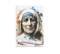 aaaaab Sainte Mère Teresa Inde Salon Photos pour Murs pour Toilettes Salle de Bain Décor Impressions d'Art Moderne 12x18 pouces (30x45 cm)