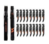 AAABOX 20 pièces Limonadier Lot,Tire Bouchon Sommelier Professionnel,Ouvre Bouteille de Vin,Couteaux en Acier Inoxydable avec DéCapsuleur et Coupe-Capsule(Orange Noir)
