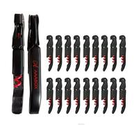AAABOX 20 pièces Limonadier Lot,Tire Bouchon Sommelier Professionnel,Ouvre Bouteille de Vin,Couteaux en Acier Inoxydable avec DéCapsuleur et Coupe-Capsule(Rouge Noir)