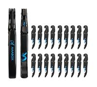 AAABOX 20 pièces Limonadier Lot,Tire Bouchon Sommelier Professionnel,Ouvre Bouteille de Vin,Couteaux en Acier Inoxydable avec DéCapsuleur et Coupe-Capsule(Bleu Noir)