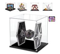 AAABOX 20x20x20cm 3mm Acrylique Vitrine Exposition pour Lego Creative Workbench 21265 Imperial TIE Fighter 75300 Agrabah's Palace 40613 76247 31133, Transparent Boîte de Présentation