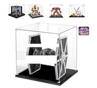 AAABOX 20x20x20cm 3mm Acrylique Vitrine Exposition pour Lego Creative Workbench 21265 Imperial TIE Fighter 75300 Agrabah's Palace 40613 76247 31133, Transparent Boîte de Présentation