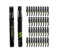 AAABOX 40 pièces Limonadier Lot,Tire Bouchon Sommelier Professionnel,Ouvre Bouteille de Vin,Couteaux en Acier Inoxydable avec DéCapsuleur et Coupe-Capsule(Vert Noir)