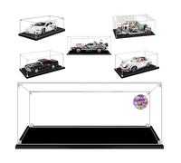AAABOX 40x25x15cm 3mm Acrylique Vitrine Exposition pour Lego Voiture Miniature 1/12 Delorean Retour vers Le Futur 10300 Senna GTR 42123 Porsche 911 Turb 10295 GT4 42176 et 10291 76237 60289 60347