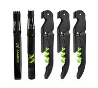 AAABOX 5 pièces Limonadier Lot,Tire Bouchon Sommelier Professionnel,Ouvre Bouteille de Vin,Couteaux en Acier Inoxydable avec DéCapsuleur et Coupe-Capsule(Vert Noir)