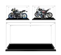 AAABOX 50x20x35cm Grand Vitrine, 3mm Transparente Acrylique Boîte de Présentation pour Lego Moto Yamaha-MT-10 SP 42159 BMW M1000rr 42130