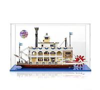 AAABOX Acrylique Vitrine 75x25x43 pour Lego 21356 Bateau Vapeur Mississippi