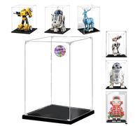 AAABOX Vitrine Transparent 25x25x35cm,3mm Acrylique Boîte de Présentation pour Lego R2-D2 75308 75379 BD-1 75335,Boite Anti Poussière pour Pop Mart 400% et 76414 10338 71794
