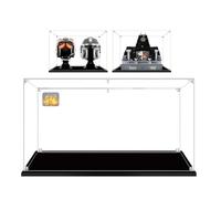 AAABOX Vitrine Transparent 35x20x25cm,3mm Acrylique Boîte de Présentation pour 2 pièces Lego Star Wars Casque,Boite Anti Poussière pour Stitch 43249 et 76781 41393 75277 75276 75304 76165 76187