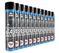 AAB Bombe a Air Comprimé 11x750ml - Préparation en Spray de Air Comprimé, sans Odeur Nettoyage PC, Enlever la Poussière, Bombe d'air Sec, Aérosol de Rendement Élevé, Ne Contient Pas de Fréon