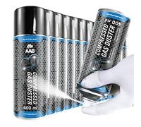 AAB Compressed Gas Duster 400ml - Préparation pour le Nettoyage et la Congélation, Bombe de Froid, Spray Congélateur à Tube, Spray Réfrigérant, Spray de Frio, Kit de Congélation - 12 Pièces