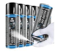 AAB Compressed Gas Duster 400ml - Préparation pour le Nettoyage et la Congélation, Bombe de Froid, Spray Congélateur à Tube, Spray Réfrigérant, Spray de Frio, Kit de Congélation - 6 Pièces