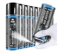 AAB Compressed Gas Duster 400ml - Préparation pour le Nettoyage et la Congélation, Bombe de Froid, Spray Congélateur à Tube, Spray Réfrigérant, Spray de Frio, Kit de Congélation - 8 Pièces