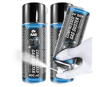 AAB Compressed Gas Duster 400ml - Préparation pour le Nettoyage et la Congélation, Bombe de Froid, Spray Congélateur à Tube, Spray Réfrigérant, Spray de Frio, Kit de Congélation - 2 Pièces