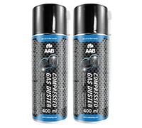 AABCOOLING 2x Bombe a Air Sec 400ml, Bouteille d'Air Comprime, Nettoyage des Ordinateurs, Depoussierant en Spray, Elimine la Poussiere, Aerosol Sans Odeur pour Materiel Informatique, Sans Freon