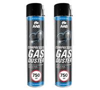 AABCOOLING 2x Bombe Depoussierante 750ml, Air Comprime pour Materiel Informatique, Aerosol Nettoyant pour Ordinateur, Clavier, Portable, Equipement de Bureau, PC, Sans Odeur, Ne Laisse Pas de Traces