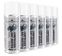 AABCOOLING Bombe d'Air 6 x 400 ml - Dépoussiérant en Spray Home & Office, Bombe d'Air Comprimé, Aspirateur pour Ordinateurs, Bouteille Sans Odeur, Nettoyage PC