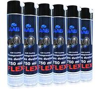 AABCOOLING Bombe Dépoussiérante Flex 750ml - 6 Pièces - Aérosol Dépoussiérant avec Tube Flexible, Bombe d'Air Sec, Bouteille d'Air Comprimé pour Matériel Informatique