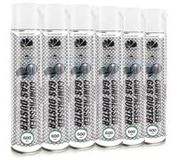 AABCOOLING Home&Office Compressed Gas Duster Bombe Air Sec 6x600ml - Dépoussiérant Puissant, Nettoyage de Clavier, Ordinateur, Console, Laptop, Souffleur de Poussière, Air Comprimé, K1