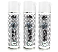 AABCOOLING Home&Office gas Duster Bombe Air Sec 3x500ml Sprays d'Air Comprimé, Dépoussiérants Puissants, Souffleur de Poussière et autres appareils, Pour Clavier, Compressed K1
