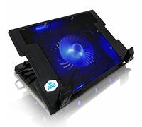 AABCOOLING NC20 - Refroidisseur PC Portable avec 125mm Ventilateur, Inclinaison Réglable et Rétroéclairage Bleu, PC, Accessoires PC, Support pour PC Jusqu'à 15,6 Pouces et Consoles, Laptop Cooler