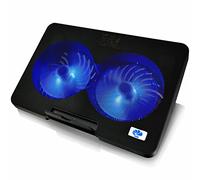 AABCOOLING NC83 - Ordinateur de Gamer avec 2 Ventilateurs et LED Bleu, Refroidisseur PC, Support Ventilé pour Ordinateur et Consoles, Laptop Cooler, Ventilateur de PC, Accessoires PC