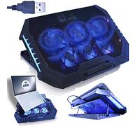 AABCOOLING Scutum -Ventilateur PC avec 6 Ventilateurs et Rétroéclairage LED Bleu, Accessoire PC, Support pour Ordinateur| Refroidisseur PC, Laptop Cooler, Éclairage RGB, Réglage de 4 Niveaux